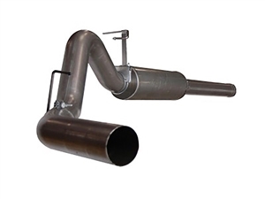 aFe Power 49-12002 Large Bore-HD 4" 409 Stainless Steel Cat-Back Exhaust System for 2004.5-2007 Dodge 5.9L Cummins