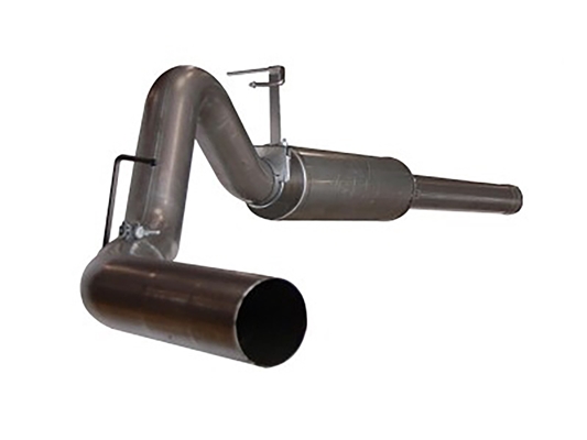 aFe Power 49-12002 Large Bore-HD 4" 409 Stainless Steel Cat-Back Exhaust System for 2004.5-2007 Dodge 5.9L Cummins