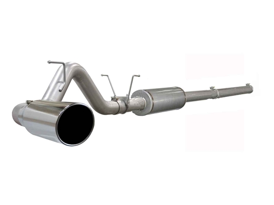 aFe Power 49-42002 Large Bore-HD 4" 409 Stainless Steel Cat-Back Exhaust System for 2004.5-2007 Dodge 5.9L Cummins