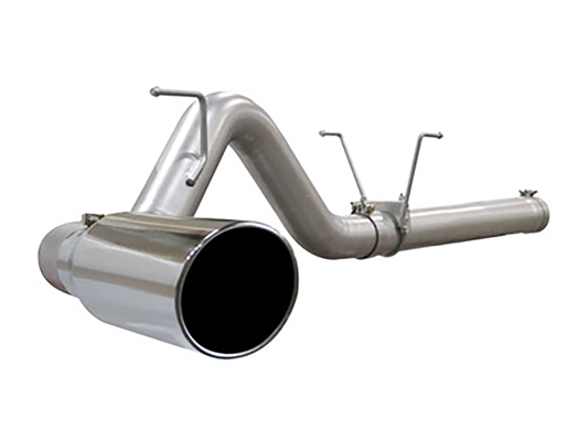 aFe Power 49-42006 Large Bore-HD 4" 409 Stainless Steel DPF-Back Exhaust System for 2007.5-2012 Dodge 6.7L Cummins