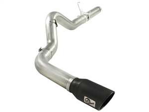 aFe Power 49-42016-B Large Bore-HD 5" 409 Stainless Steel DPF-Back Exhaust System for 2007.5-2012 Dodge 6.7L Cummins