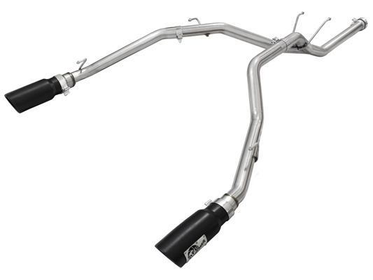aFe Power 49-42041-B Large Bore-HD 2.5" 409 Stainless Steel DPF-Back Exhaust System for 2014-2016 Ram 3.0L EcoDiesel