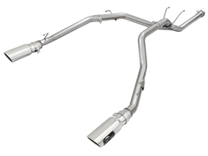 aFe Power 49-42041-P Large Bore-HD 2.5" 409 Stainless Steel DPF-Back Exhaust System for 2014-2016 Ram 3.0L EcoDiesel