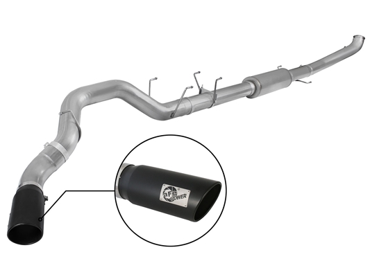 aFe Power 49-42047-1B Large Bore-HD 5" 409 Stainless Steel Turbo-Back Exhaust System for 2013-2016 RAM 6.7L Cummins