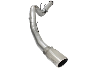 aFe Power 49-43064-P Large Bore-HD 5" 409 Stainless Steel DPF-Back Exhaust System for 2015-2016 Ford 6.7L Powerstroke