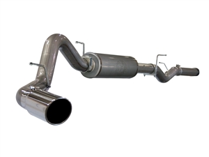 aFe Power 49-44002 Large Bore-HD 4" 409 Stainless Steel Cat-Back Exhaust System for 2006-2007 GM 6.6L Duramax LLY, LBZ