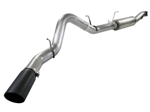 aFe Power 49-44029-B Large Bore-HD 5" 409 Stainless Steel Cat-Back Exhaust System for 2011-2016 GM 6.6L Duramax LML