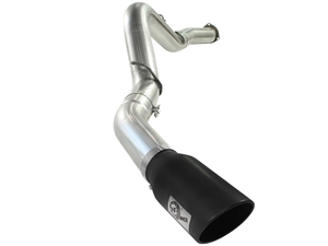 aFe Power 49-44040-B Large Bore-HD 5" 409 Stainless Steel DPF-Back Exhaust System for 2007.5-2010 GM 6.6L Duramax LMM
