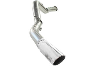 aFe Power 49-44040-P Large Bore-HD 5" 409 Stainless Steel DPF-Back Exhaust System for 2007.5-2010 GM 6.6L Duramax LMM