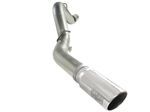 aFe Power 49-44041-P Large Bore-HD 5" 409 Stainless Steel DPF-Back Exhaust System for 2011-2016 GM 6.6L Duramax LML