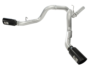 aFe Power 49-44043-B Large Bore-HD 4" 409 Stainless Steel DPF-Back Exhaust System for 2011-2016 GM 6.6L Duramax LML