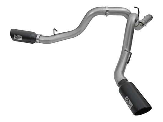 aFe Power 49-44080-B Large Bore-HD 4" 409 Stainless Steel DPF-Back Exhaust System for 2016 GM 6.6L Duramax LML