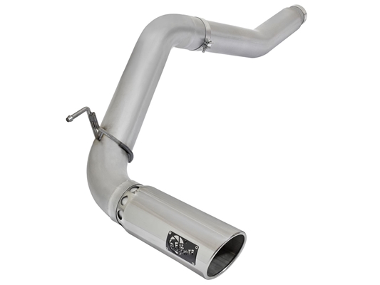 aFe Power 49-46112-P Large Bore-HD 5" 409 Stainless Steel DPF-Back Exhaust System for 2016 Nissan 5.0L Cummins