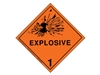 Class 1 Explosive - 250 mm label
