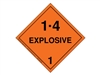 Class 1.4 Explosive - 250 mm label