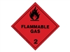 Class 2.1 Flamable Gas - 250 mm label