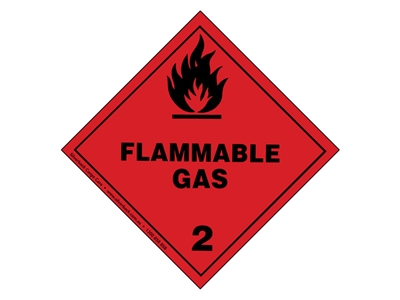 Class 2.1 Flamable Gas - 250 mm label