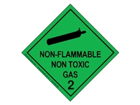 Class 2.2 Non-Flammable Non Toxic Gas - 250 mm label