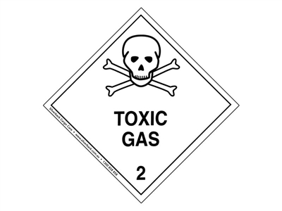 Class 2.3 Toxic Gas - 250 mm label