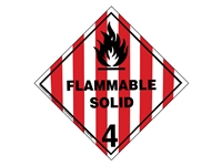 Class  4.1 Flammable Solid - 250 mm label