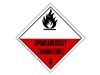 Class  4.2 Spontaneously Combustible - Adhesive vinyl label  250mm
