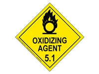 Class 5.1 Oxidizing Agent  - 250 mm label