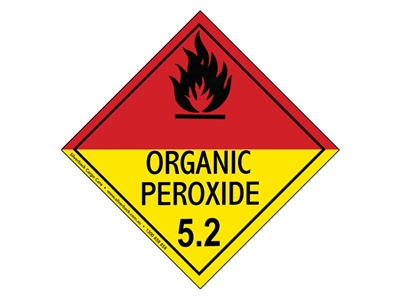 Class 5.2 Organic Peroxide  - 250 mm label