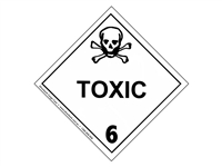 Class 6 Toxic - 250 mm label