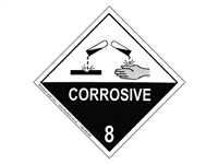 Class 8 Corrosive - 250mm label