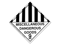 Class 9 Misc Dangerous Goods - 250 mm label