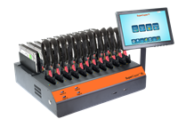 SuperCopier Desktop XL 12 SAS SATA drive duplicator - multiple channel hard drive duplication, cloning, imaging, erase, and format unit with extreme speed, and with multiple session operations