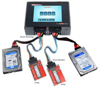 SuperCopier IT 8" NVMe -  Touchscreen color LCD display, 3 NVMe U.2, 3 SATA, 8 USB3.1, 4-SAS ports, TB port drive duplicator