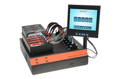 SuperImager Plus  Desktop NVMe + SATA Gen-3 Forensic Imaging Lab Unit - 4 NVMe,  4 SATA, 8 USB3.0 , 2 USB3.1, eSATA
