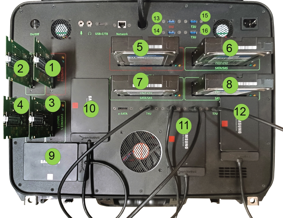 SuperImager Plus Desktop NVMe Forensic Lab with 8 NVMe ports : SUMURI