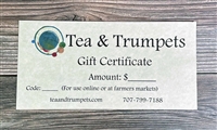 Tea & Trumpets Gift Certificate