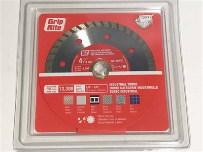 Grip-Rite GRTDB451 4.5" Industrial Saw Blade