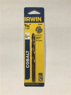 Irwin 3016018 9/32" Drill Bit, Cobalt 135 Deg. Split Point
