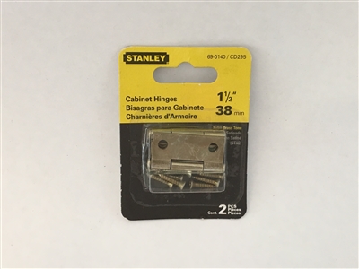 Stanley Hardware 690140 1-1/2" Satin Brass Cabinet Hinges