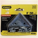 Stanley 75-5550 corner braces 2 inch zinc plated package of 2 with screws