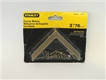 Stanley Hardware 802221 3" Satin Brass Corner Braces 4-ct