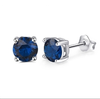 EE084B BLUE STERLING SILVER STUDS