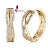 EE132E LUXURY GOLD HOOP EARRINGS