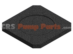 Square with center recess outrigger pad, Concrete Pump Parts, CRS Pump Parts