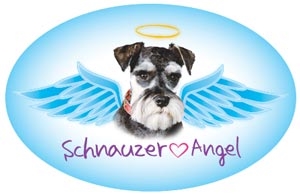 Schnauzer Angel Oval Magnet - A53