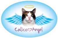 Calico Angel Oval Magnet - A72
