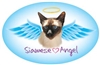 Siamese Angel Oval Magnet - A74