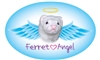 Ferret Angel (White) Oval Magnet - A89