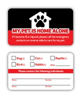 Emergency Pet Card - Made in the USA
