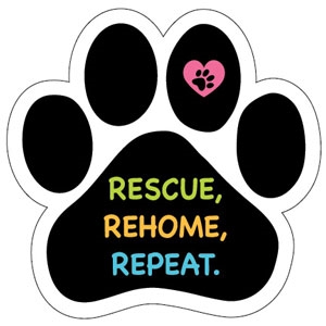 Rescue, Rehome, Repeat Paw Magnet - PM323