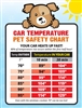 Car Temperature Safety Guide Sticker - Made in the USA